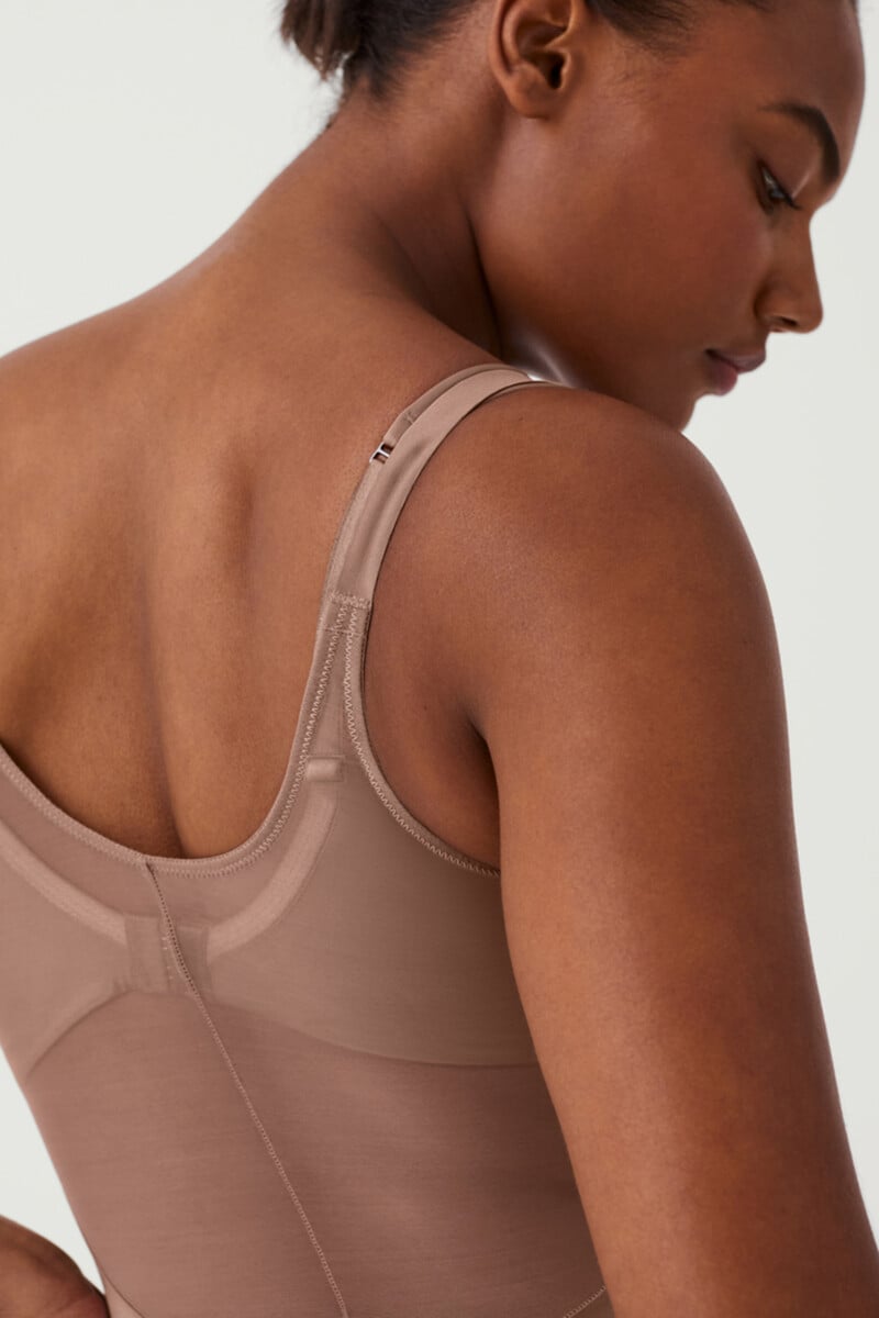 Cortefiel Body Pantalón Por Debajo Del Pecho Tul Y Satén Shaping Satin