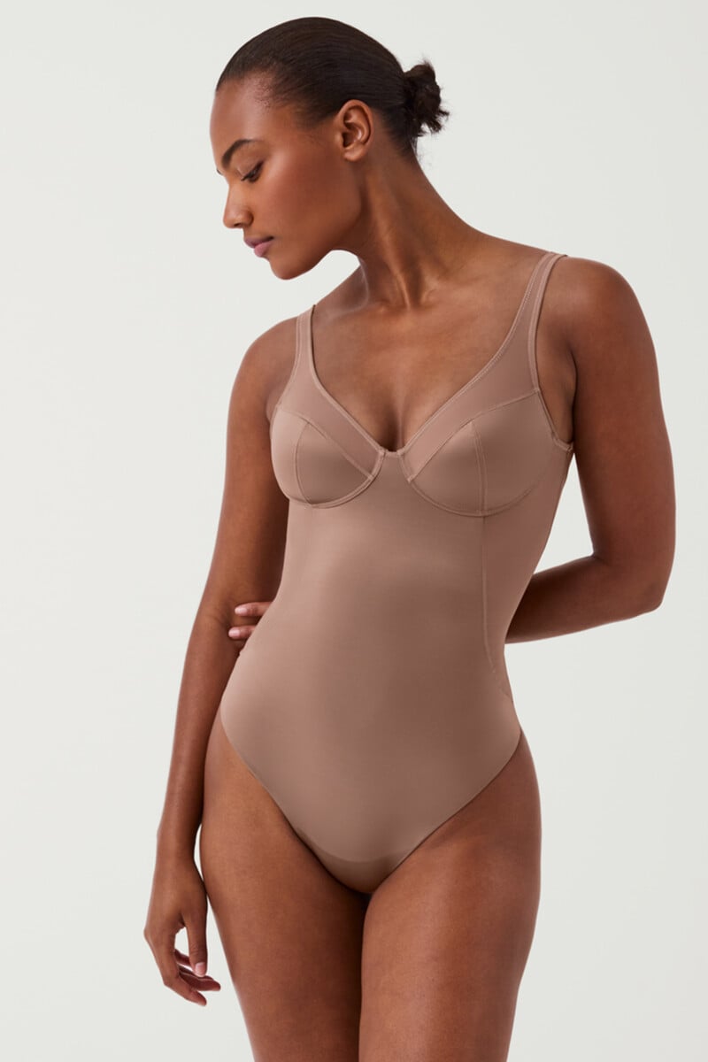 Cortefiel Body tanga de compresión tul y satén Shaping satin