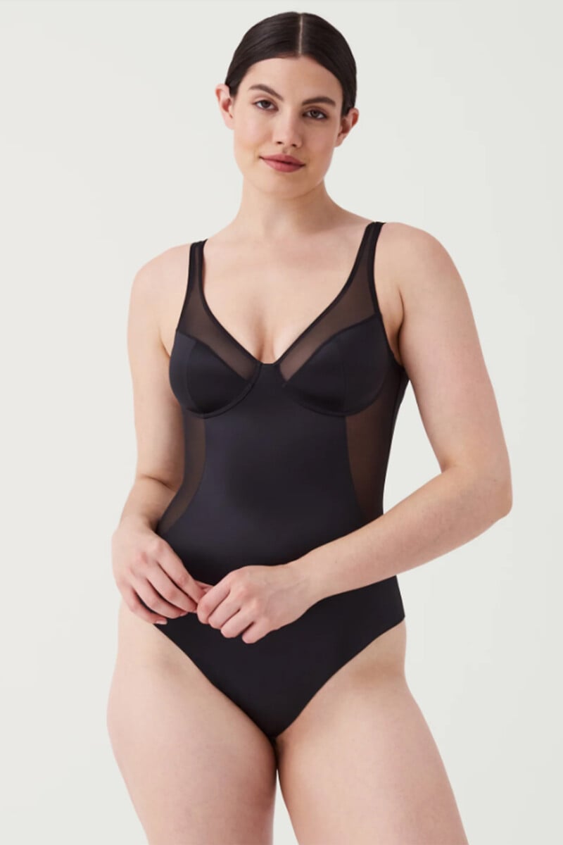 Cortefiel Body tanga de compresión tul y satén Shaping satin