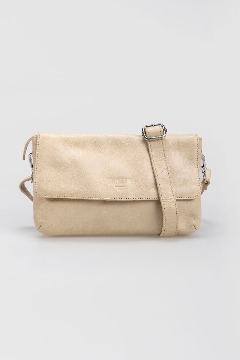 Cortefiel Bolso piel pequeño doble compartimento estilo bandolera