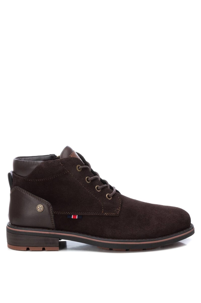 Cortefiel Botin blucher vestir caballero piel serraje con cordones y cremallera