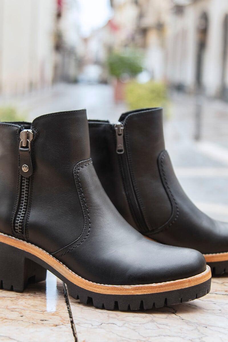 Cortefiel Botines De Piel Con Forro Interior De Piel