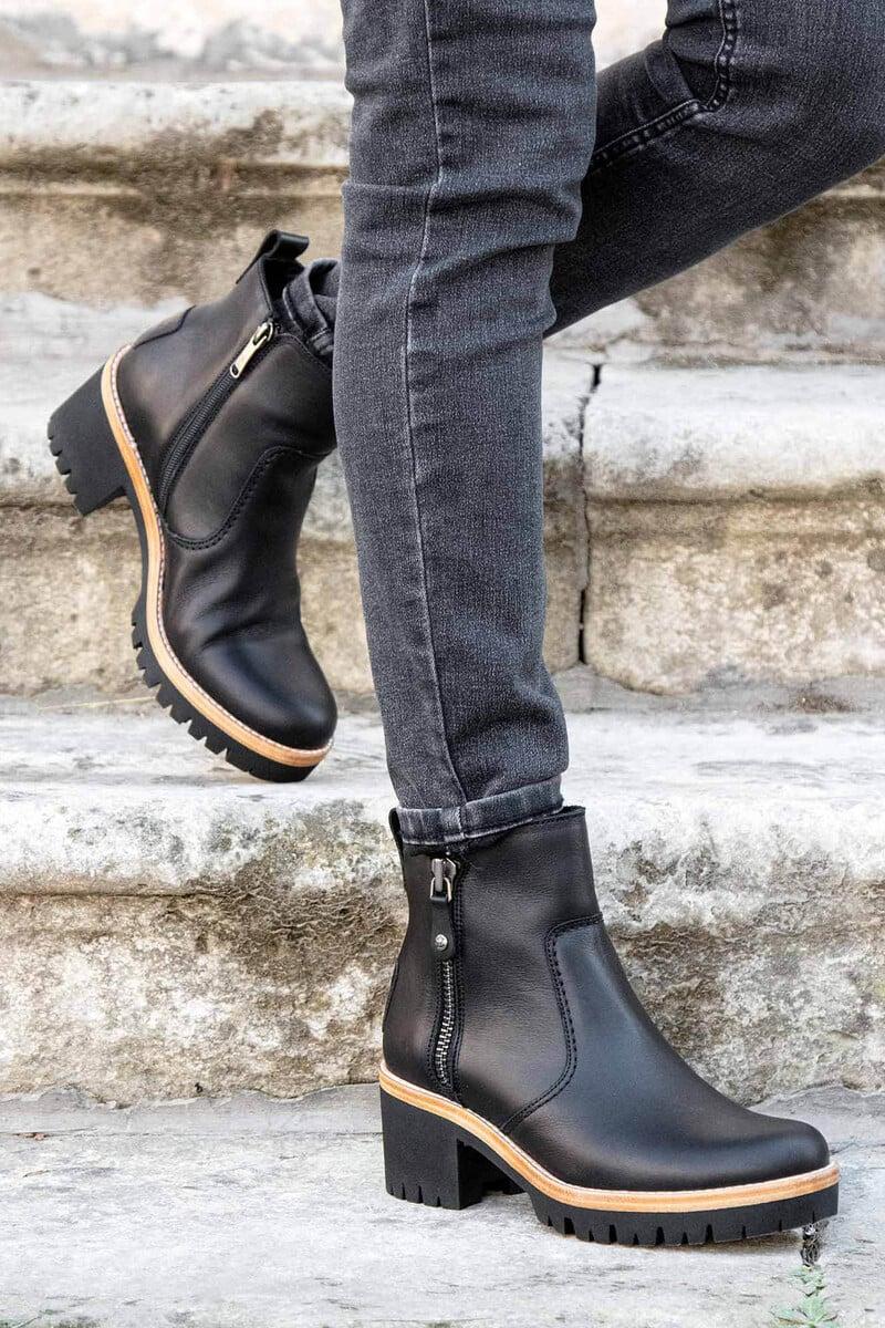 Cortefiel Botines De Piel Con Forro Interior De Piel