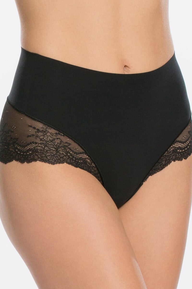Cortefiel Braguita moldeadora invisible encaje negra Spanx