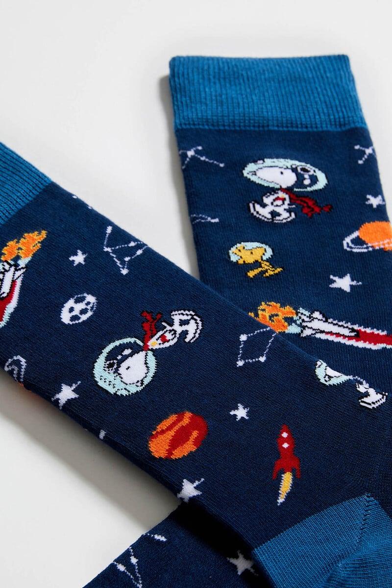 Cortefiel Calcetines Altos Besocks De Algodón Orgánico Color Azul