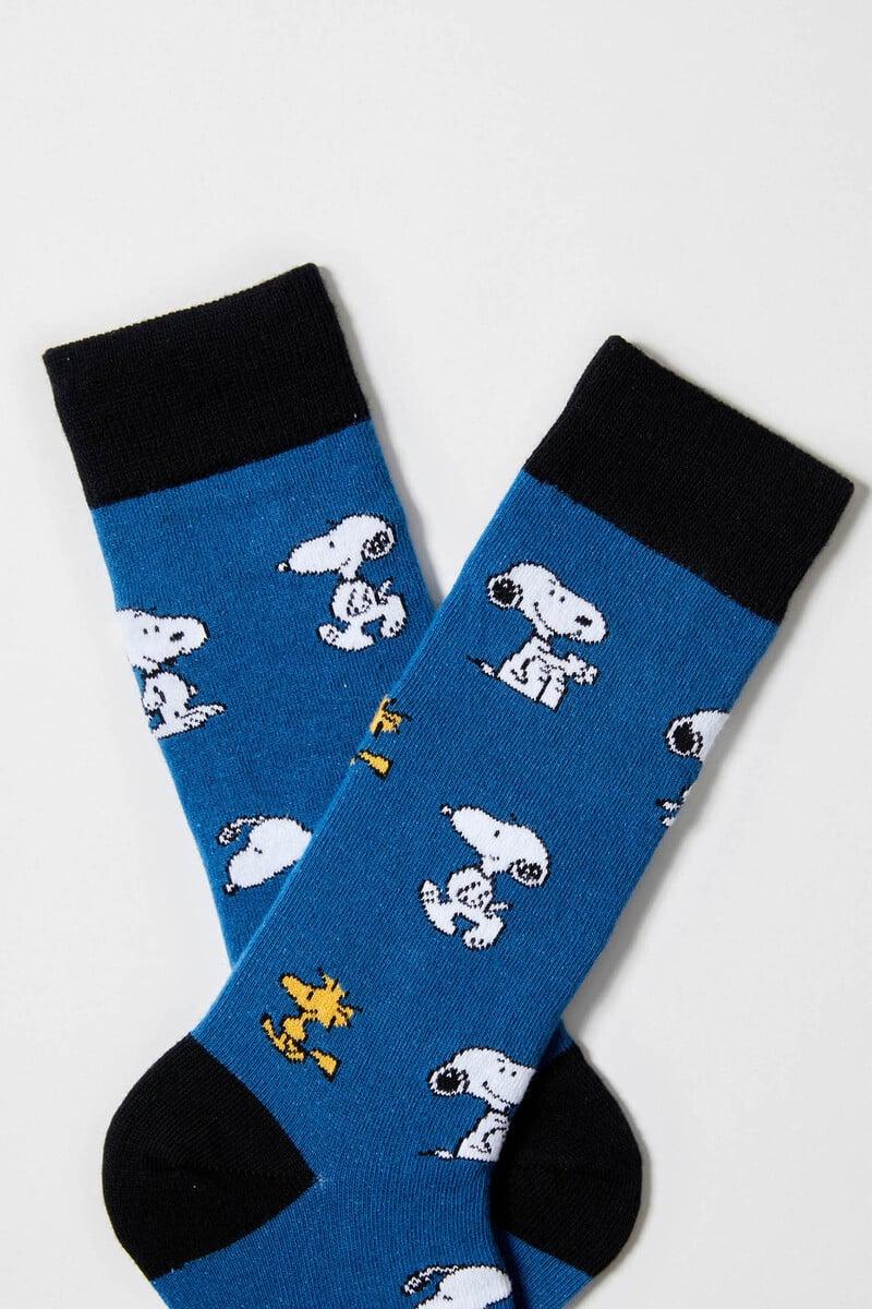 Cortefiel Calcetines Altos Besocks De Algodón Orgánico Color Azul