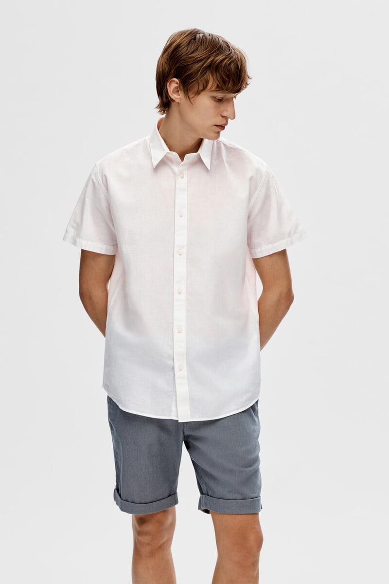 Cortefiel Camisa de manga corta confeccionada con lino