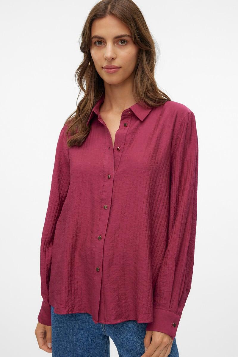 Cortefiel Camisa de manga larga con espalda plisada