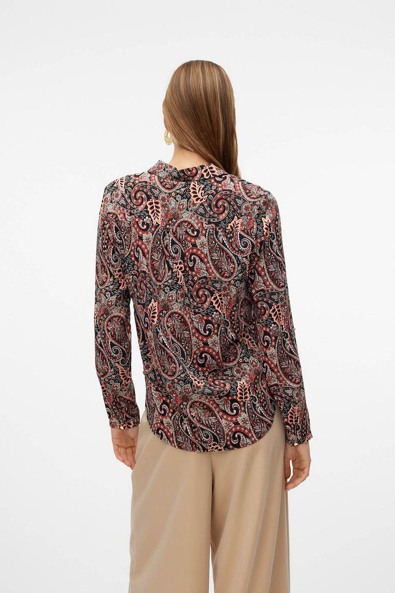 Cortefiel Camisa De Manga Larga De Mujer Estampado Cachemir
