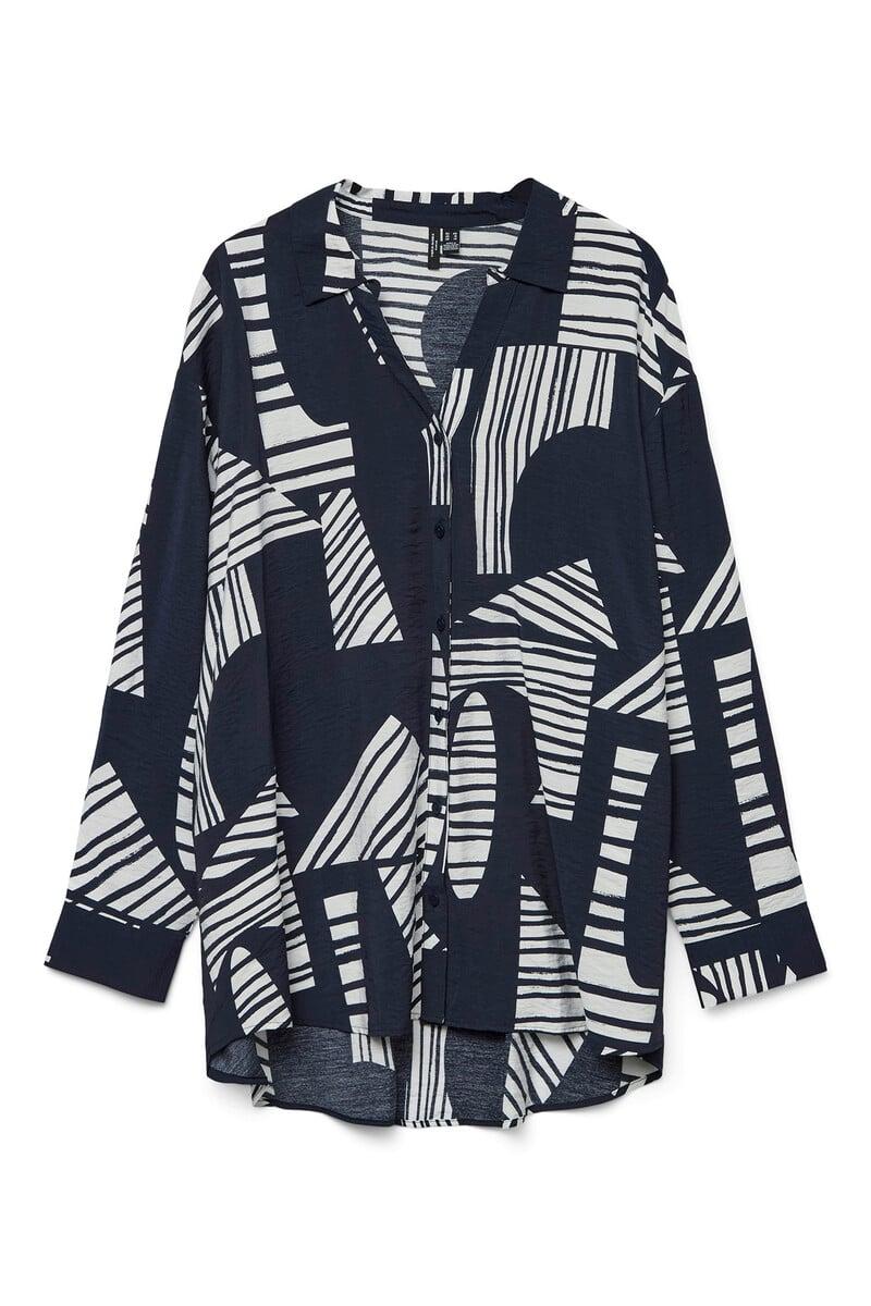 Cortefiel Camisa de manga larga oversize talla grande