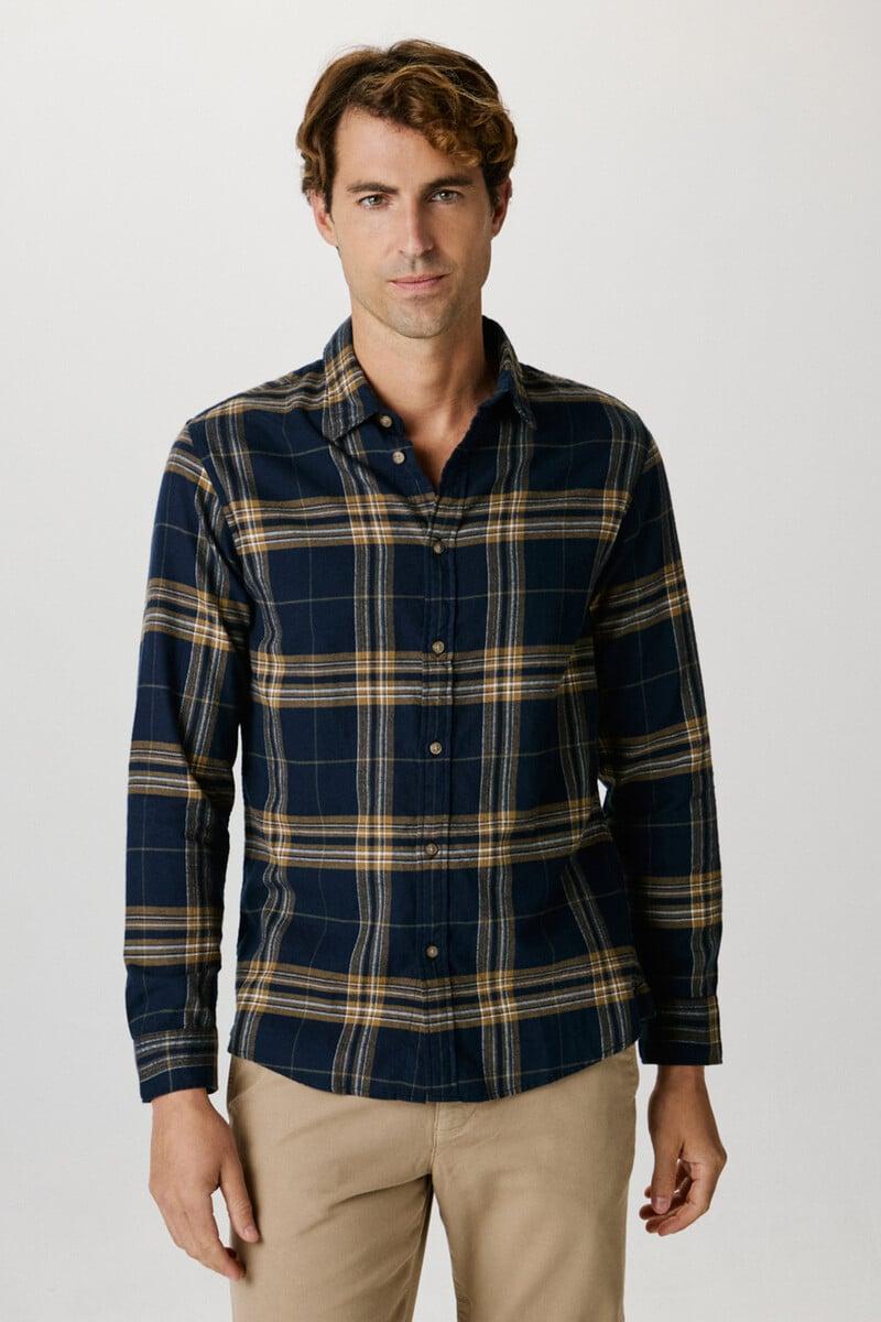 Cortefiel Camisa De Manga Larga Slim Fit Confeccionada Con Algodón Reciclado