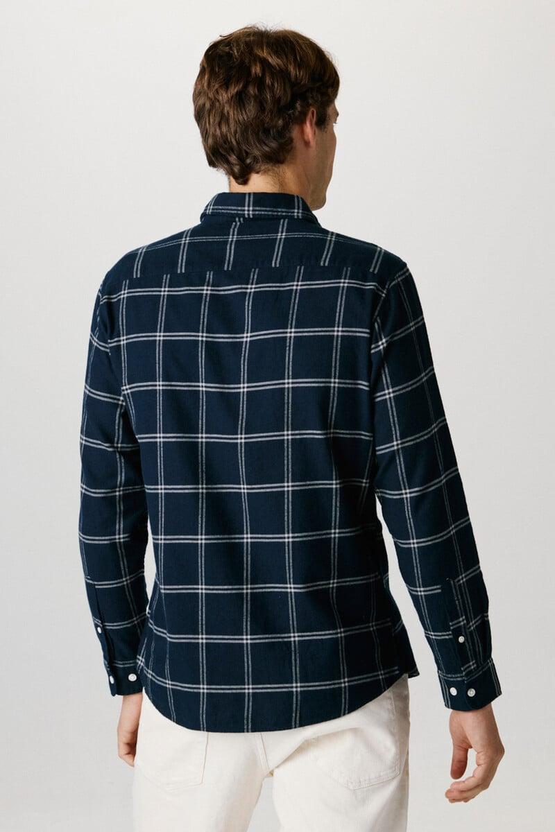 Cortefiel Camisa De Manga Larga Slim Fit Confeccionada Con Algodón Reciclado