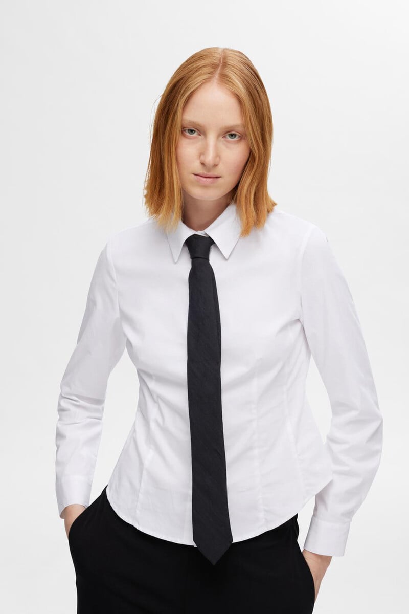 Cortefiel Camisa De Manga Larga Slim Fit Confeccionada Con Algodón Orgánico