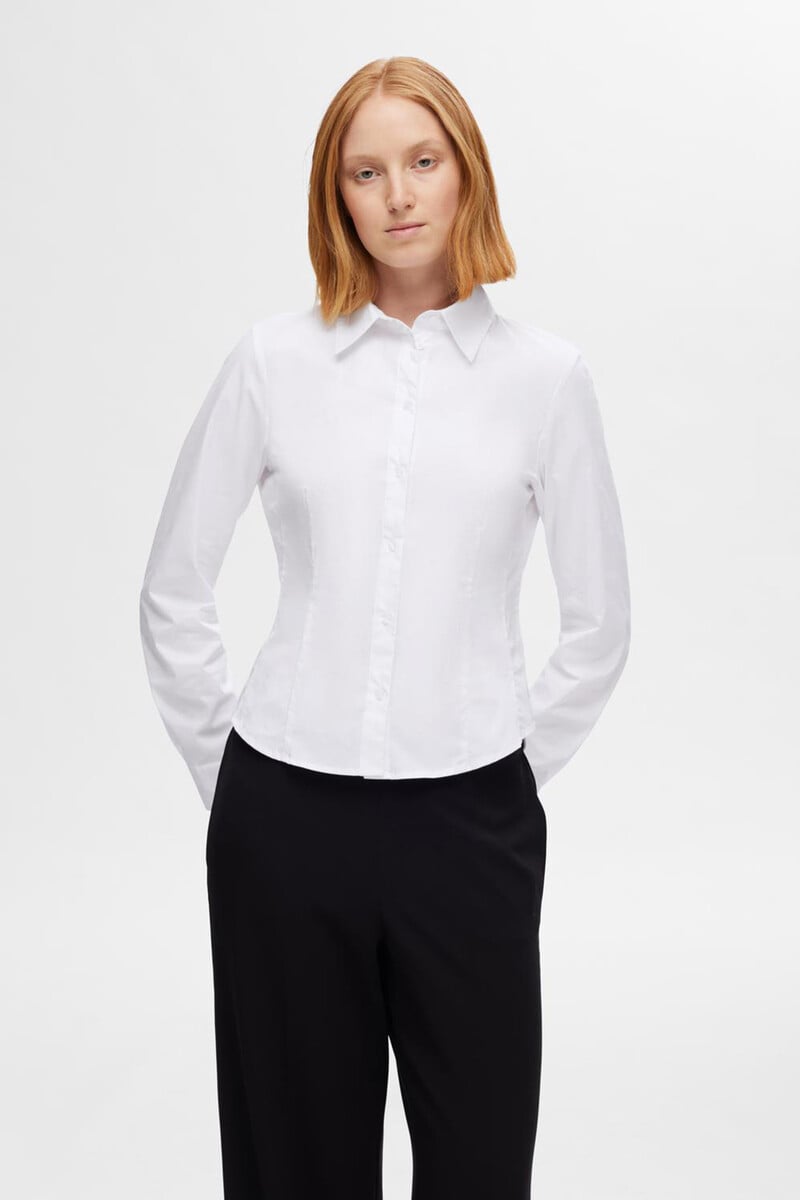Cortefiel Camisa de manga larga Slim Fit confeccionada con algodón orgánico