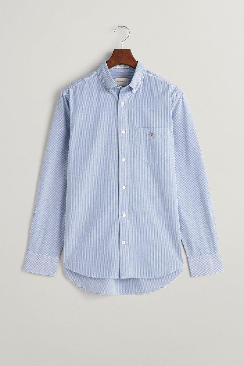 Cortefiel Camisa de popelín a rayas de corte regular