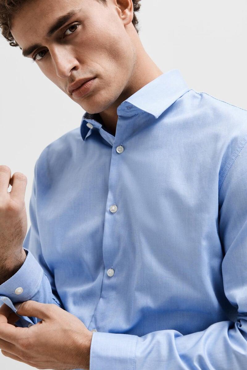 Cortefiel Camisa Formal De Vestir Slim Fit Confeccionada Con Algodón Orgánico