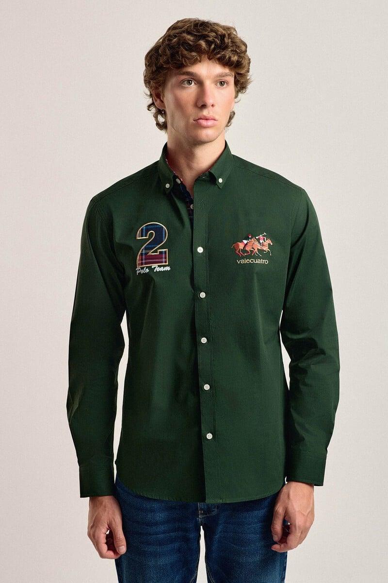 Cortefiel Camisa hombre Valecuatro verde modelo caballos