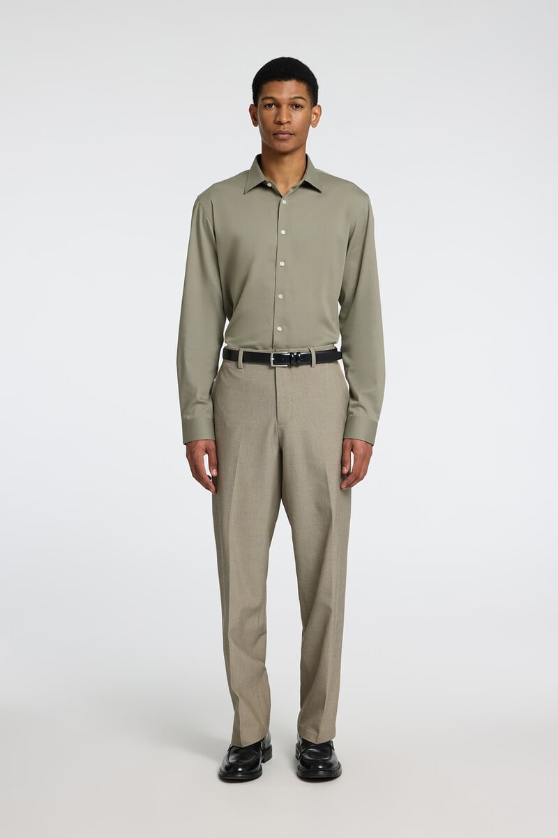 Cortefiel Camisa Slim Fit De Vestir Confeccionada Con Algodón Orgánico