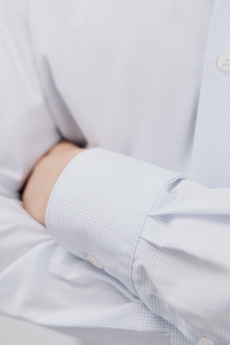 Cortefiel Camisa Vestir Cuadros Slim Fit Fácil Plancha