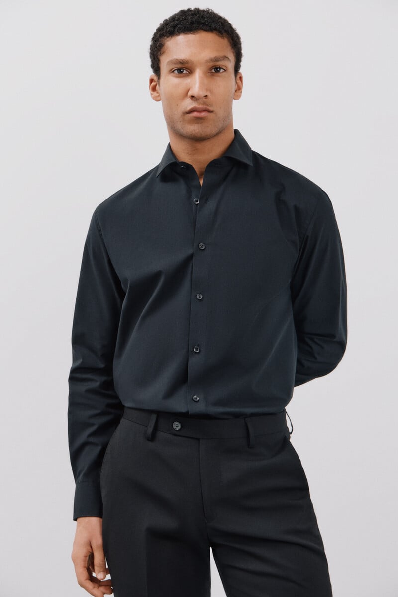 Cortefiel Camisa vestir otomán slim fit fácil plancha