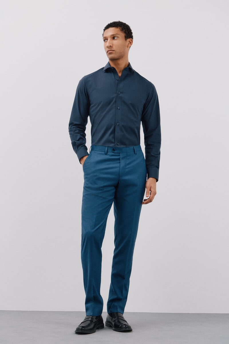 Cortefiel Camisa Vestir Otomán Slim Fit Fácil Plancha