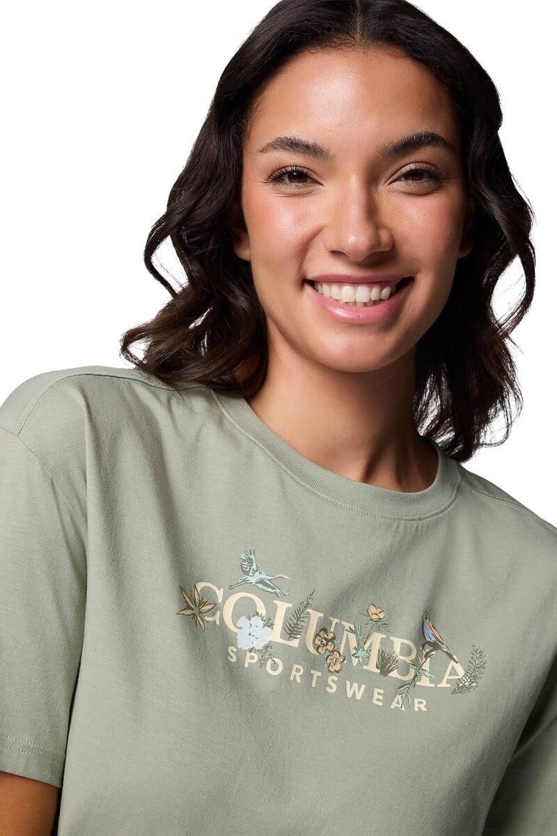 Cortefiel Camiseta Corta De Ajuste Relajado Con Estampado Rolling Bend™ De Columbia Para Mujer