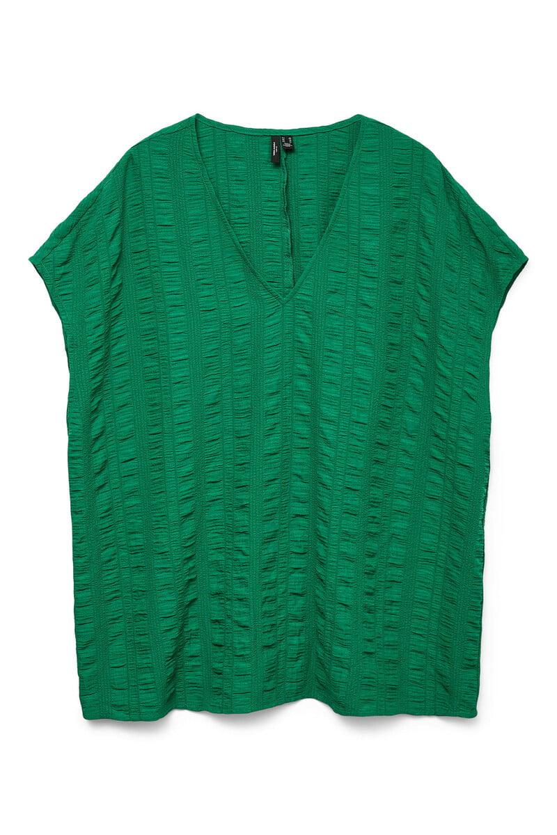 Cortefiel Camiseta de manga corta y cuello pico talla grande