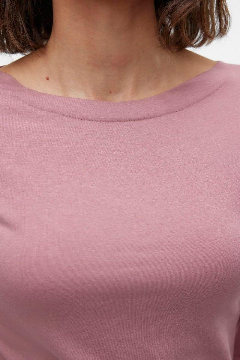 Cortefiel Camiseta De Manga Tres Cuartos Con Escote Barco