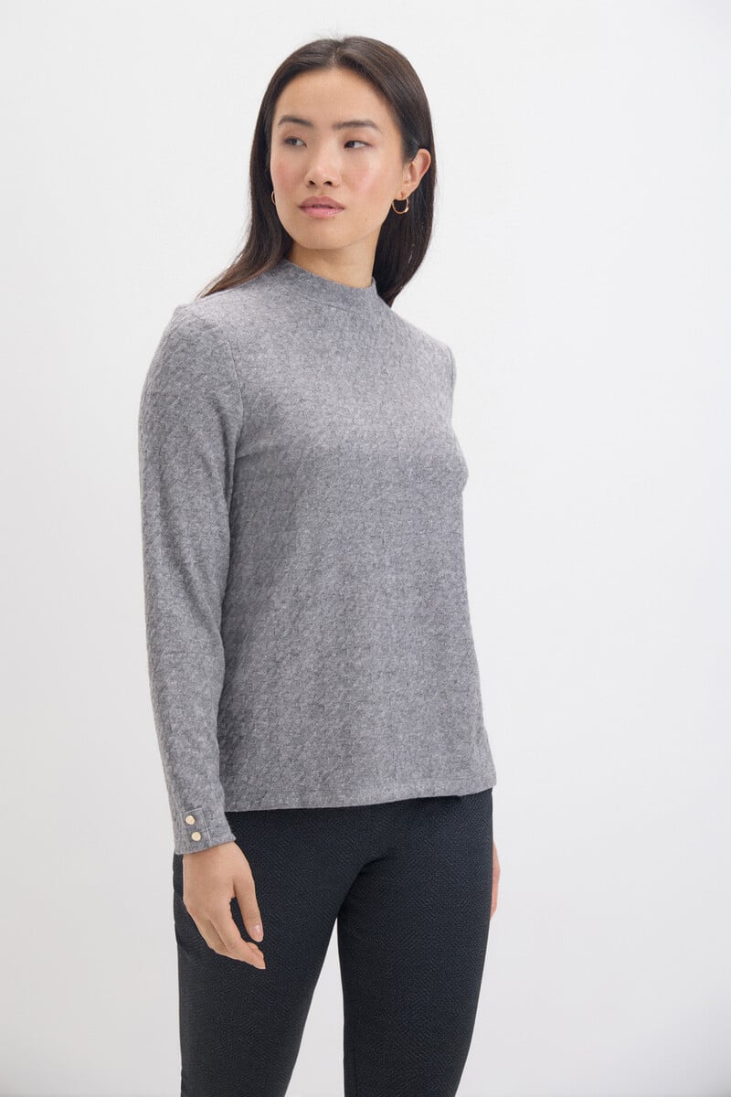 Cortefiel Camiseta elástica estructura pata de gallo