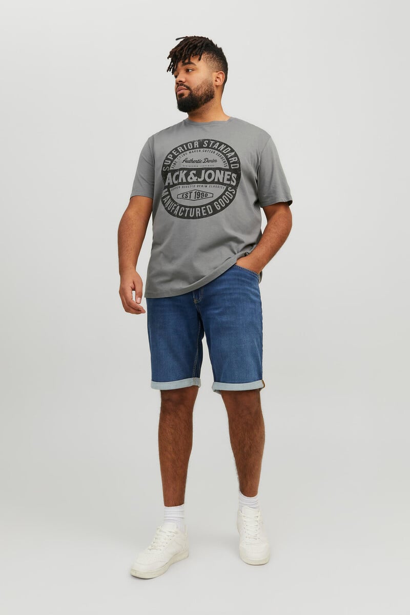 Cortefiel Camiseta manga corta slim algodón sostenible PLUS