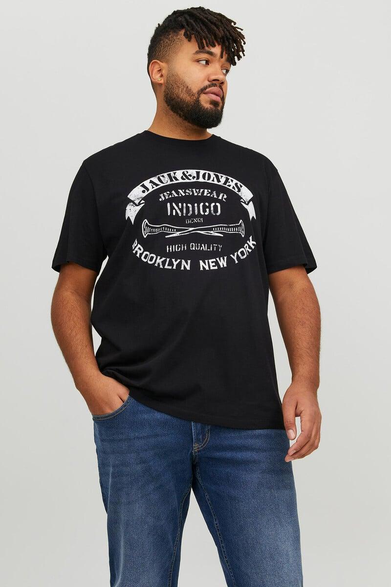 Cortefiel Camiseta manga corta slim algodón sostenible PLUS