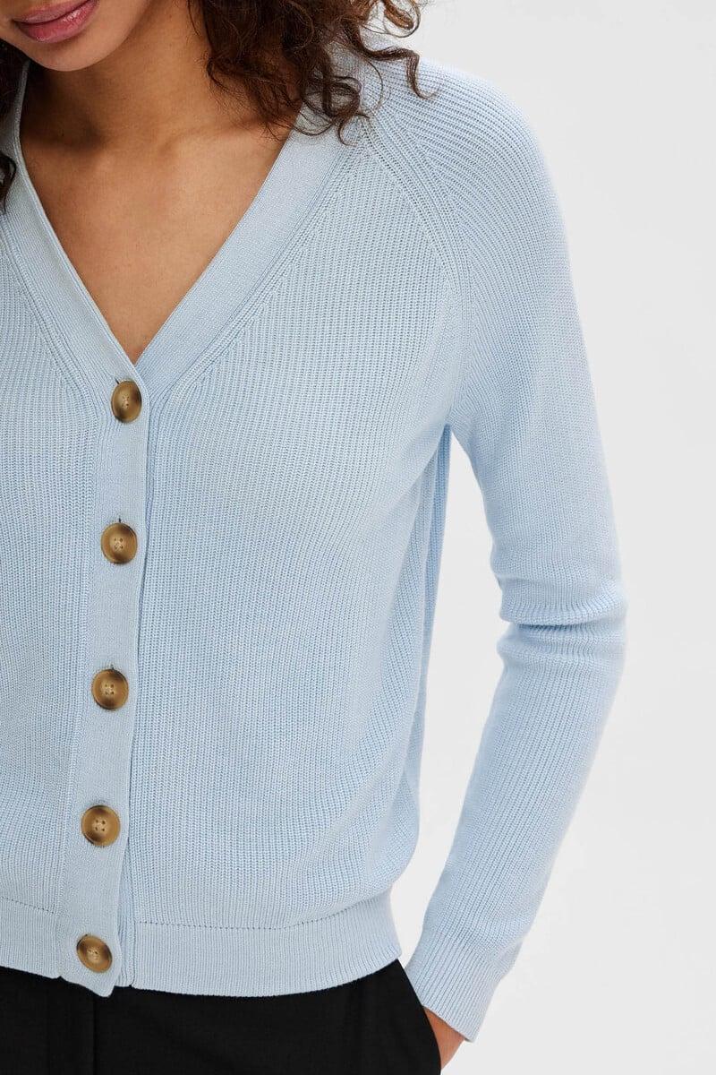 Cortefiel Cardigan Con Cuello De Pico Confeccionado Con Lenzing Ecovero Y Algodón