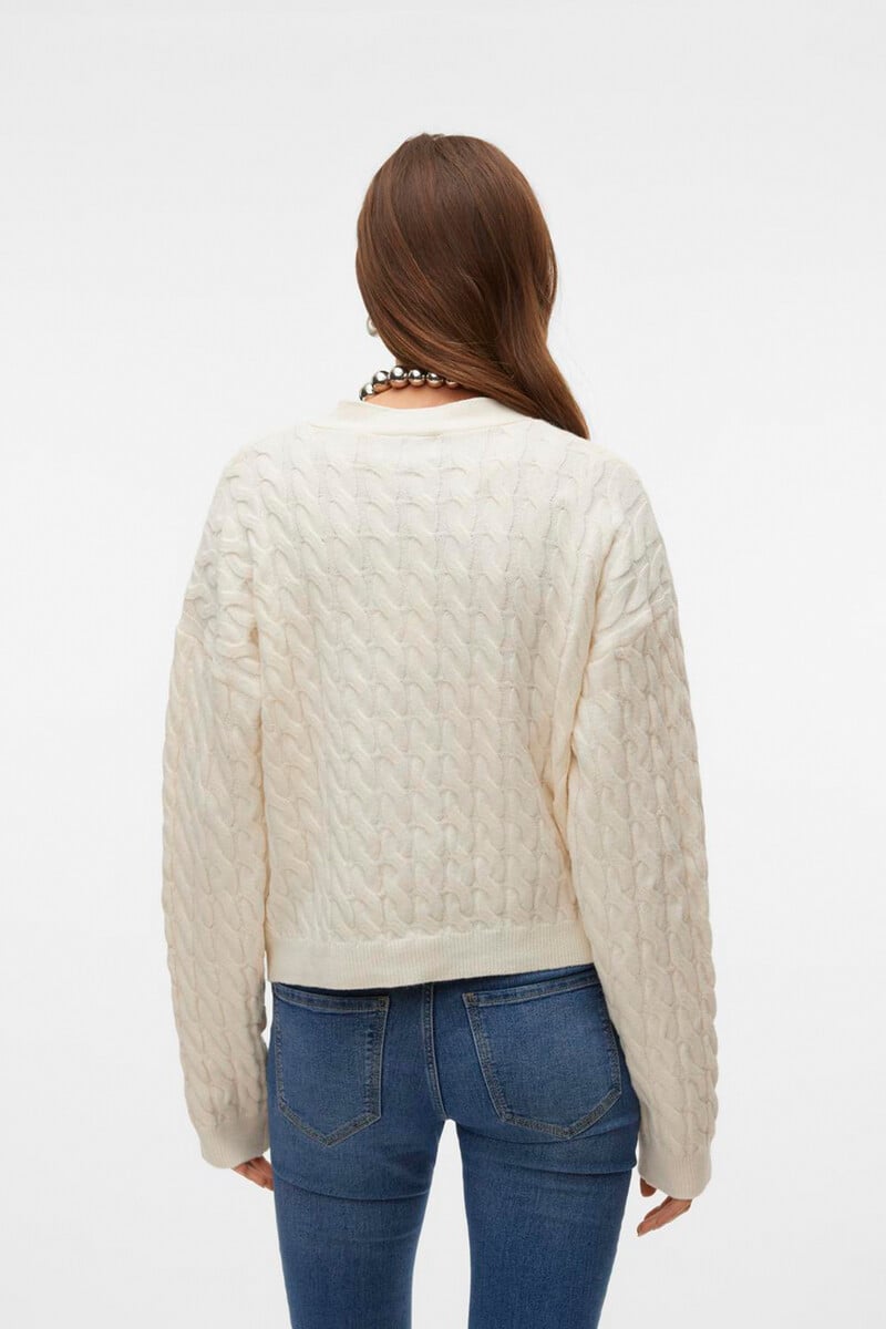 Cortefiel Cardigan De Punto De Mujer Con Diseño Trenzado
