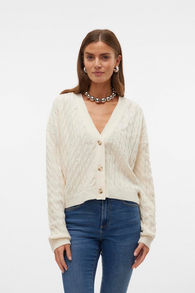 Cortefiel Cardigan de punto de mujer con diseño trenzado