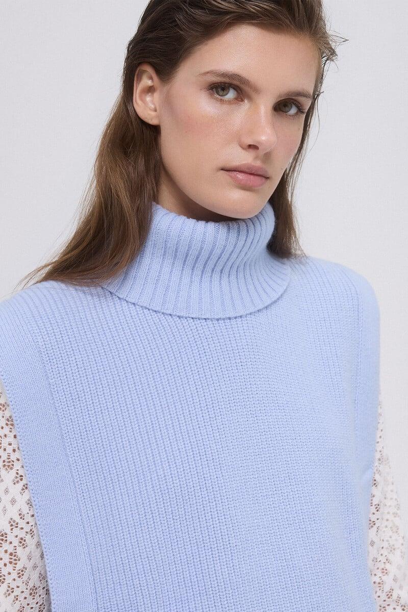 Cortefiel Chaleco Aberturas Laterales Cuello Desmontable