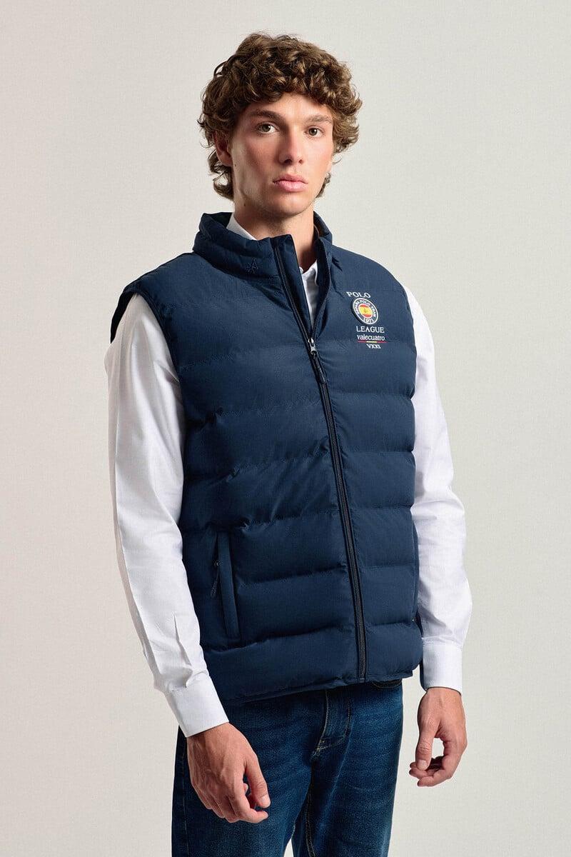 Cortefiel Chaleco acolchado azul marino modelo Escudo España