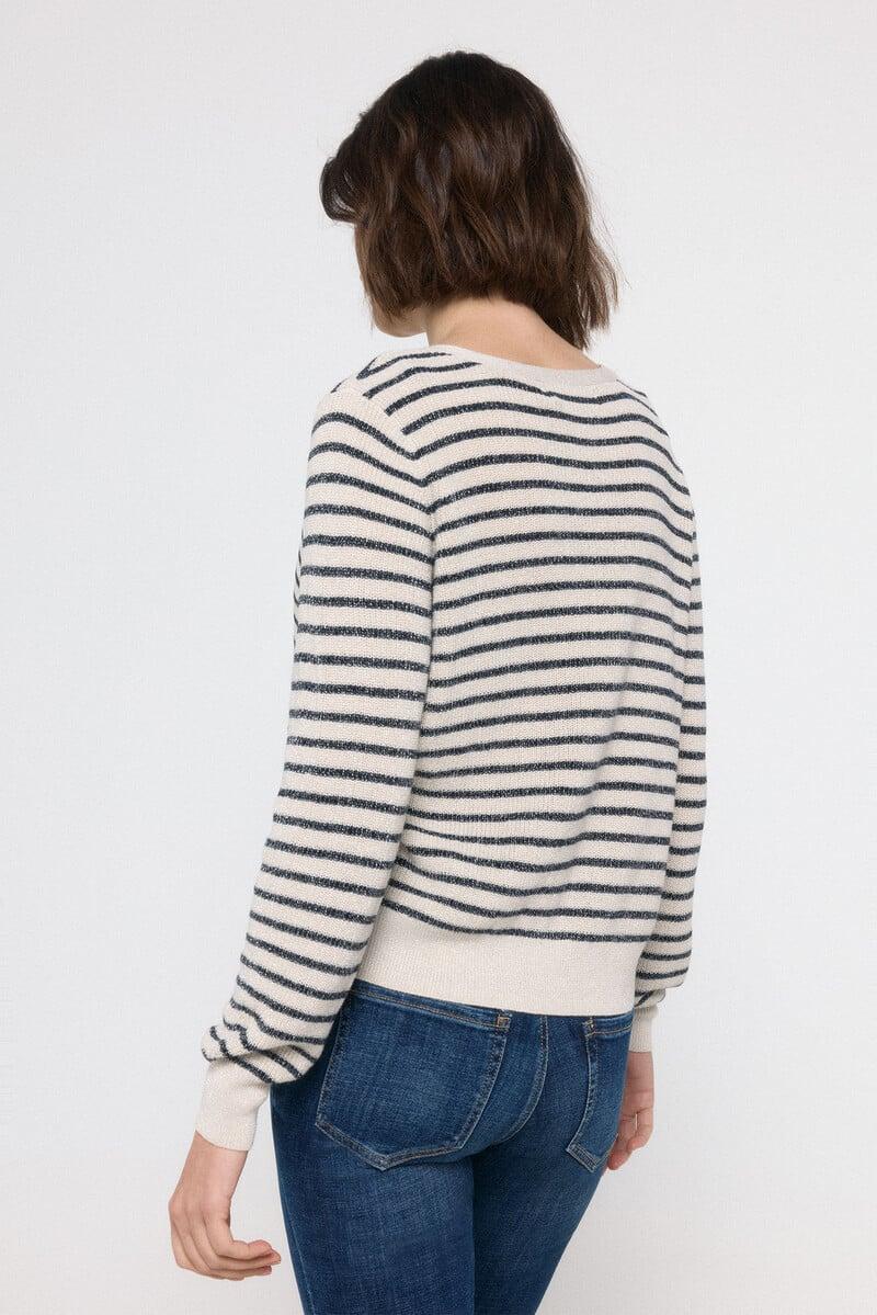 Cortefiel Chaqueta Manga Larga Cuello Pico De Lurex