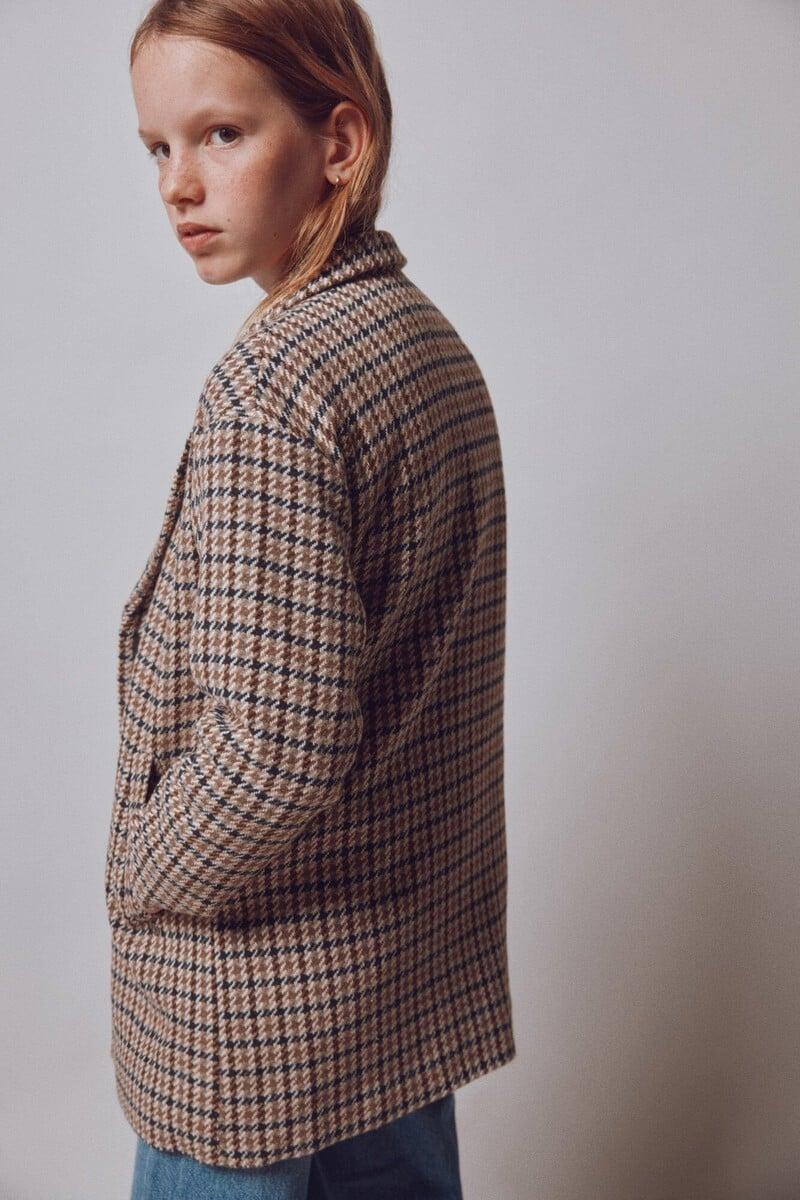 Cortefiel Abrigo Cuadros Niña
