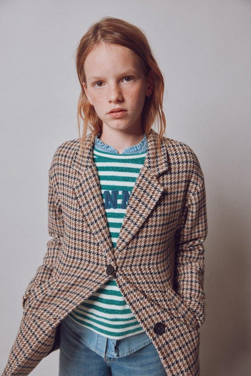 Cortefiel Abrigo Cuadros Niña