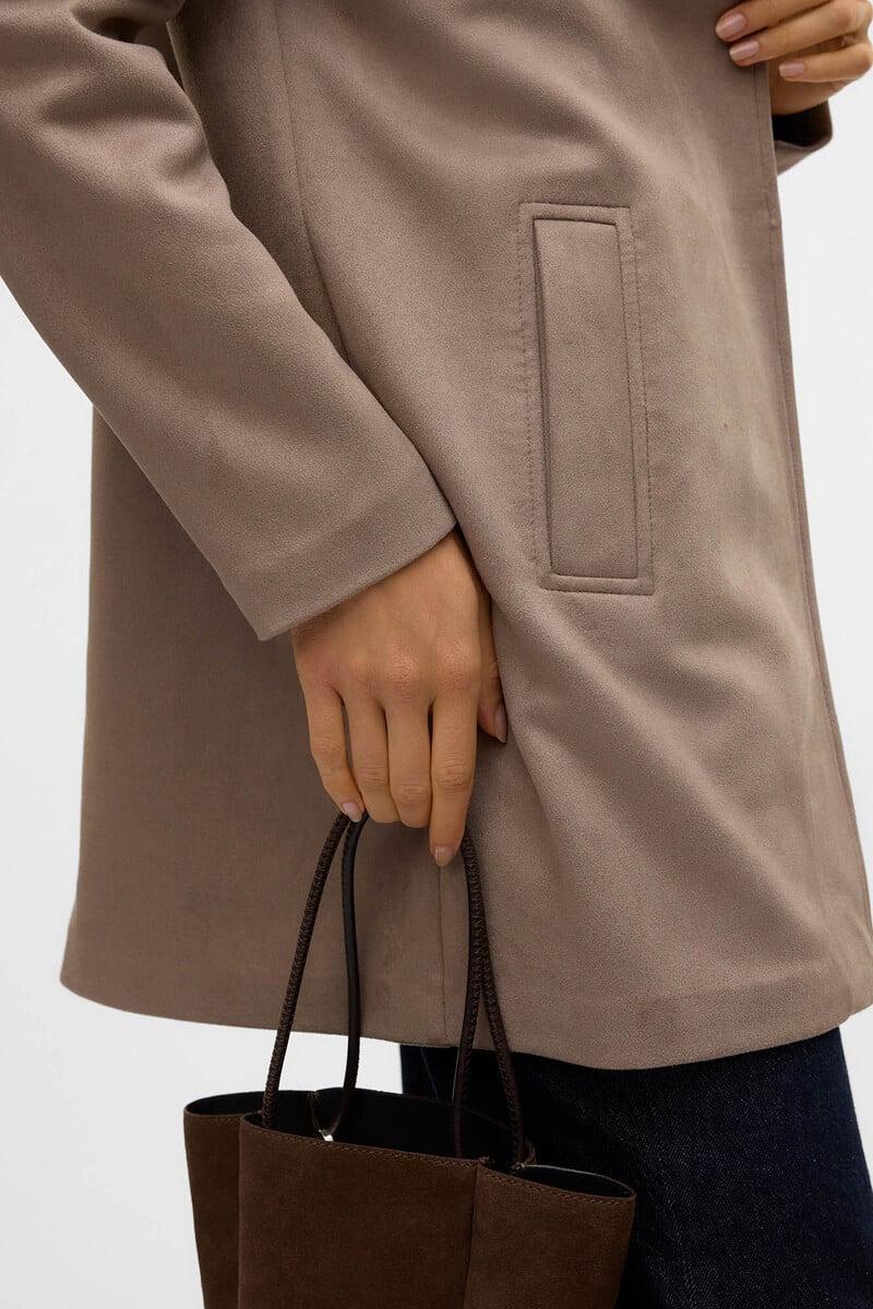 Cortefiel Abrigo Fino Efecto Ante