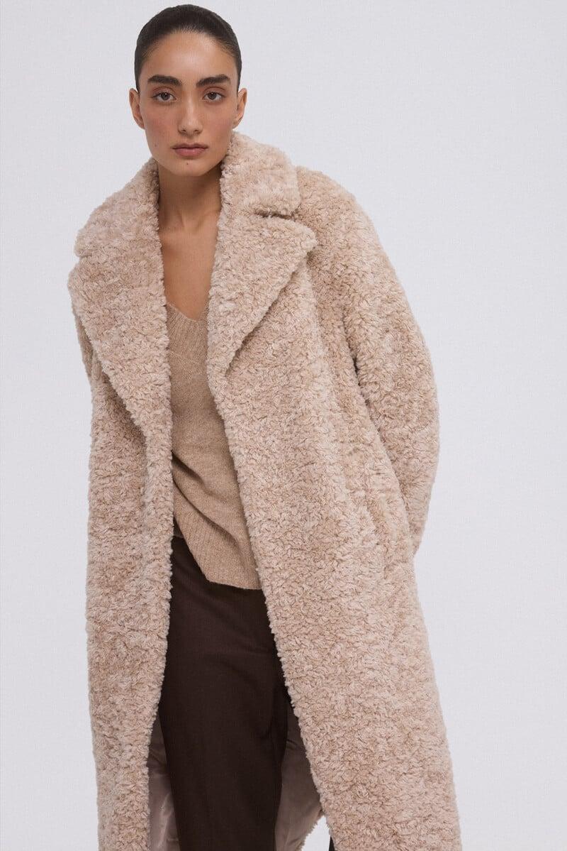 Cortefiel Abrigo Largo Fake Fur