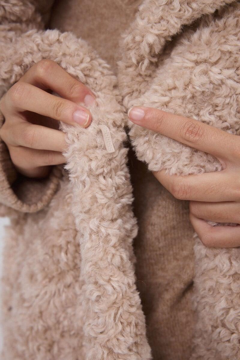 Cortefiel Abrigo Largo Fake Fur