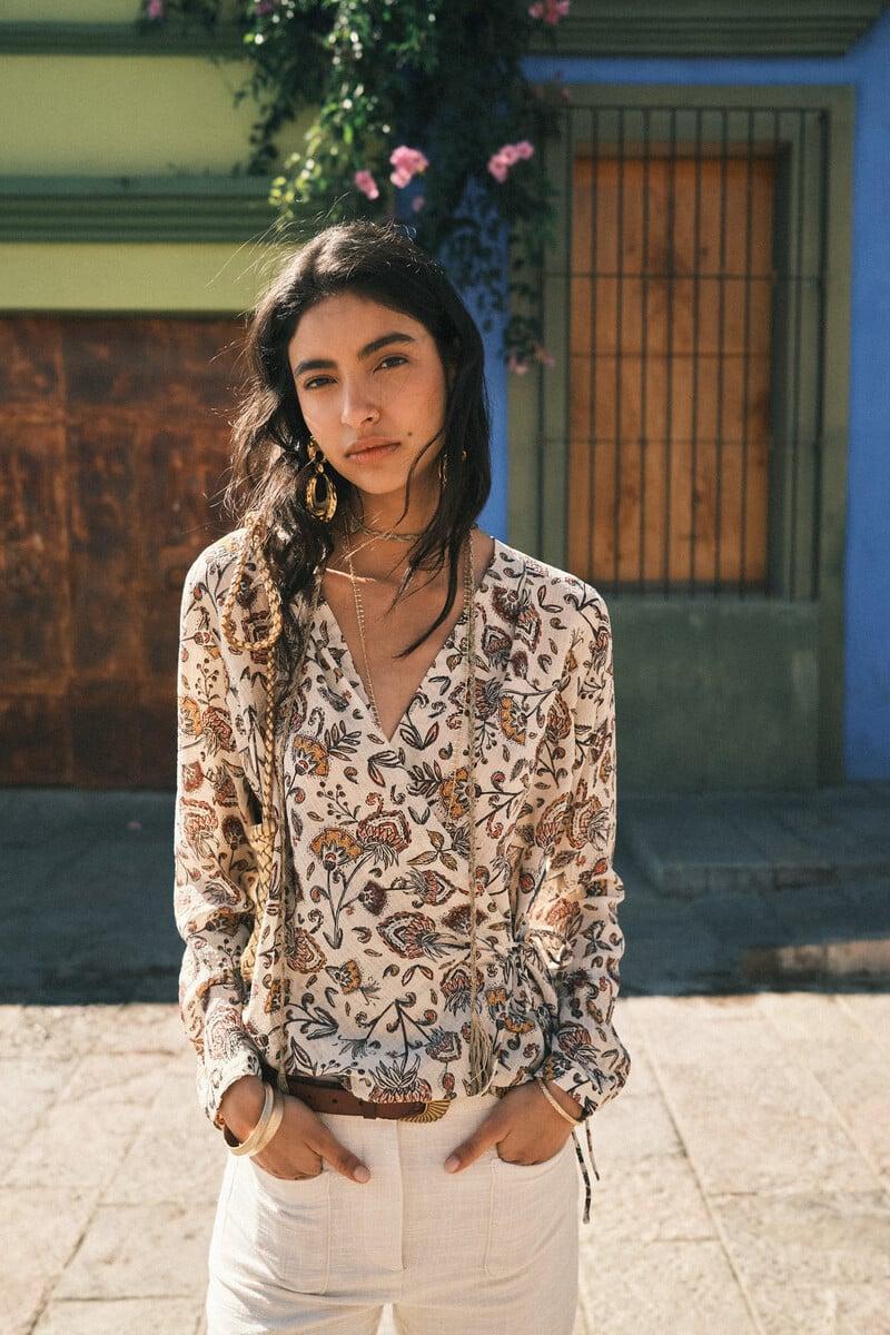 Cortefiel Adela. Top Estampado