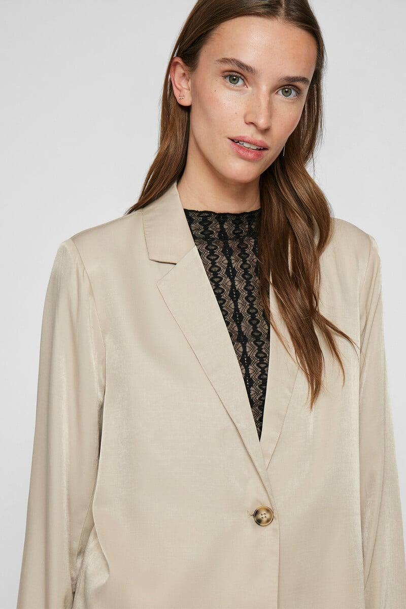 Cortefiel Americana Blazer Satinada