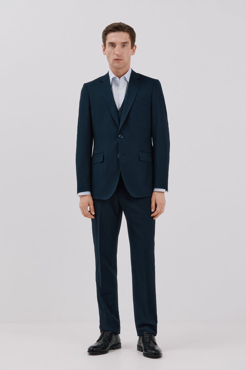 Cortefiel Americana Cuadrillé Slim Fit