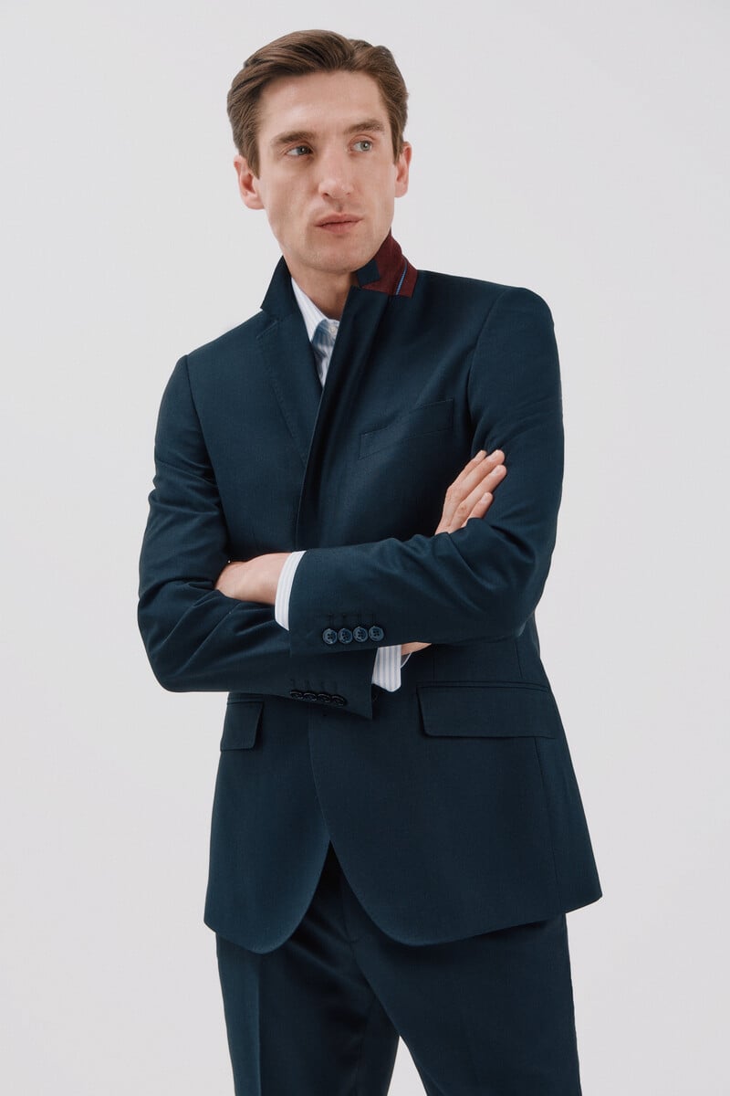 Cortefiel Americana cuadrillé slim fit