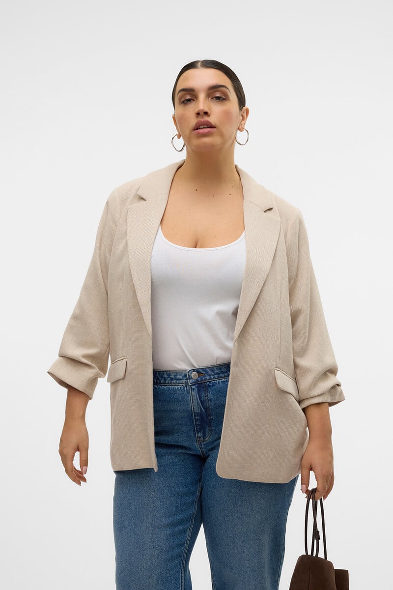 Cortefiel Americana Manga Fruncida Talla Grande