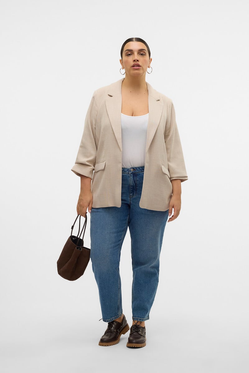 Cortefiel Americana Manga Fruncida Talla Grande