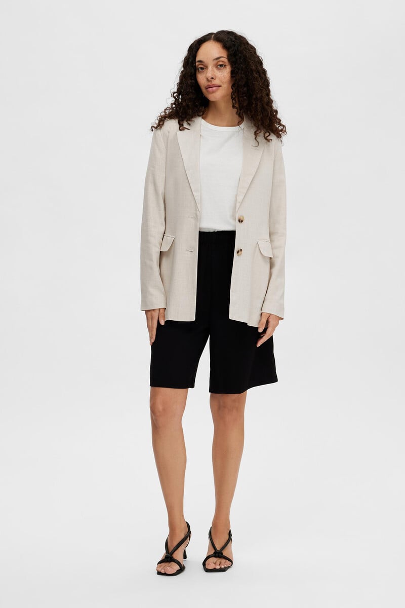 Cortefiel Americana Regular Fit De Lino