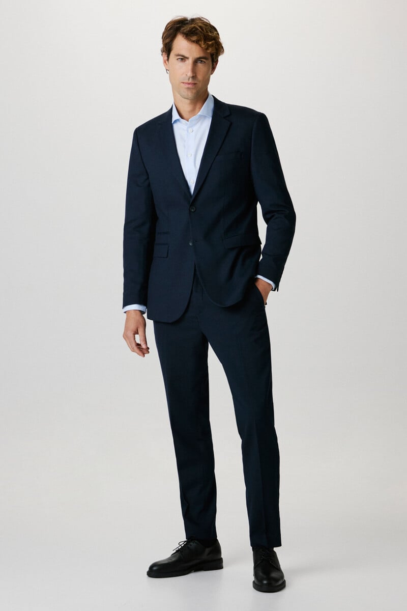 Cortefiel Americana Slim Fit Con Lana